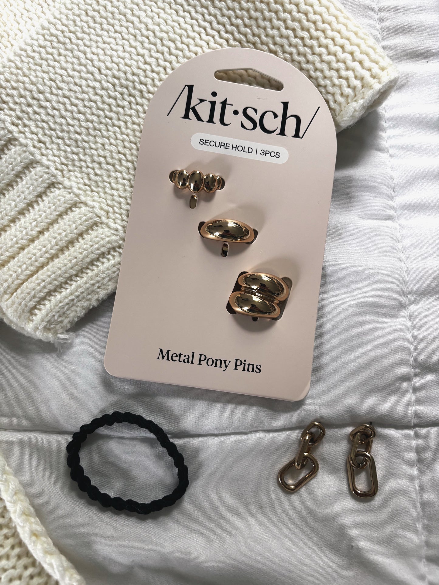 GOLD METAL PONY PINS - 3 PC SET