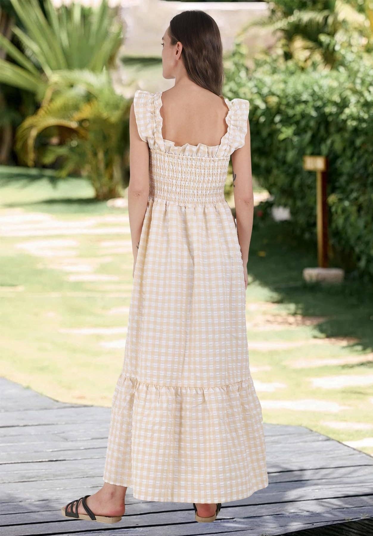 GINGHAM MAXI DRESS