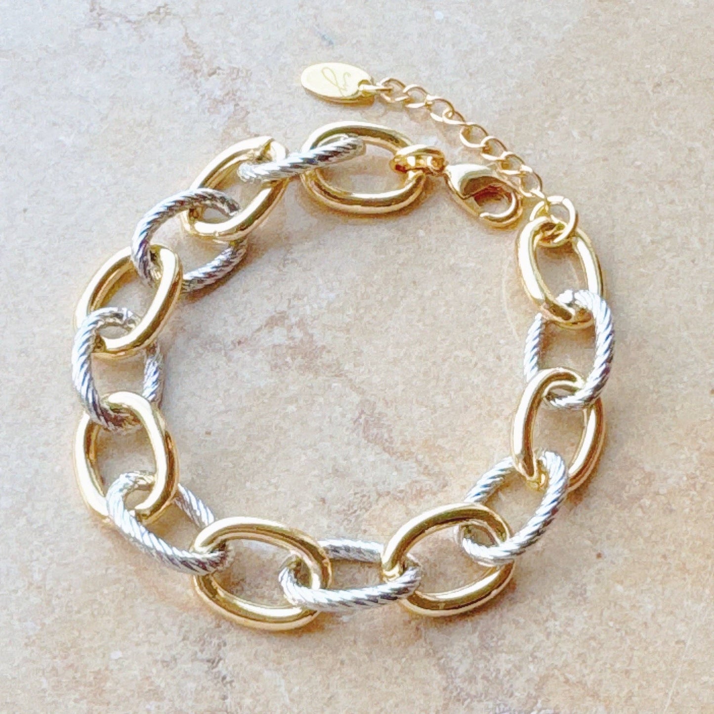 CABLE TWO TONE BRACELET