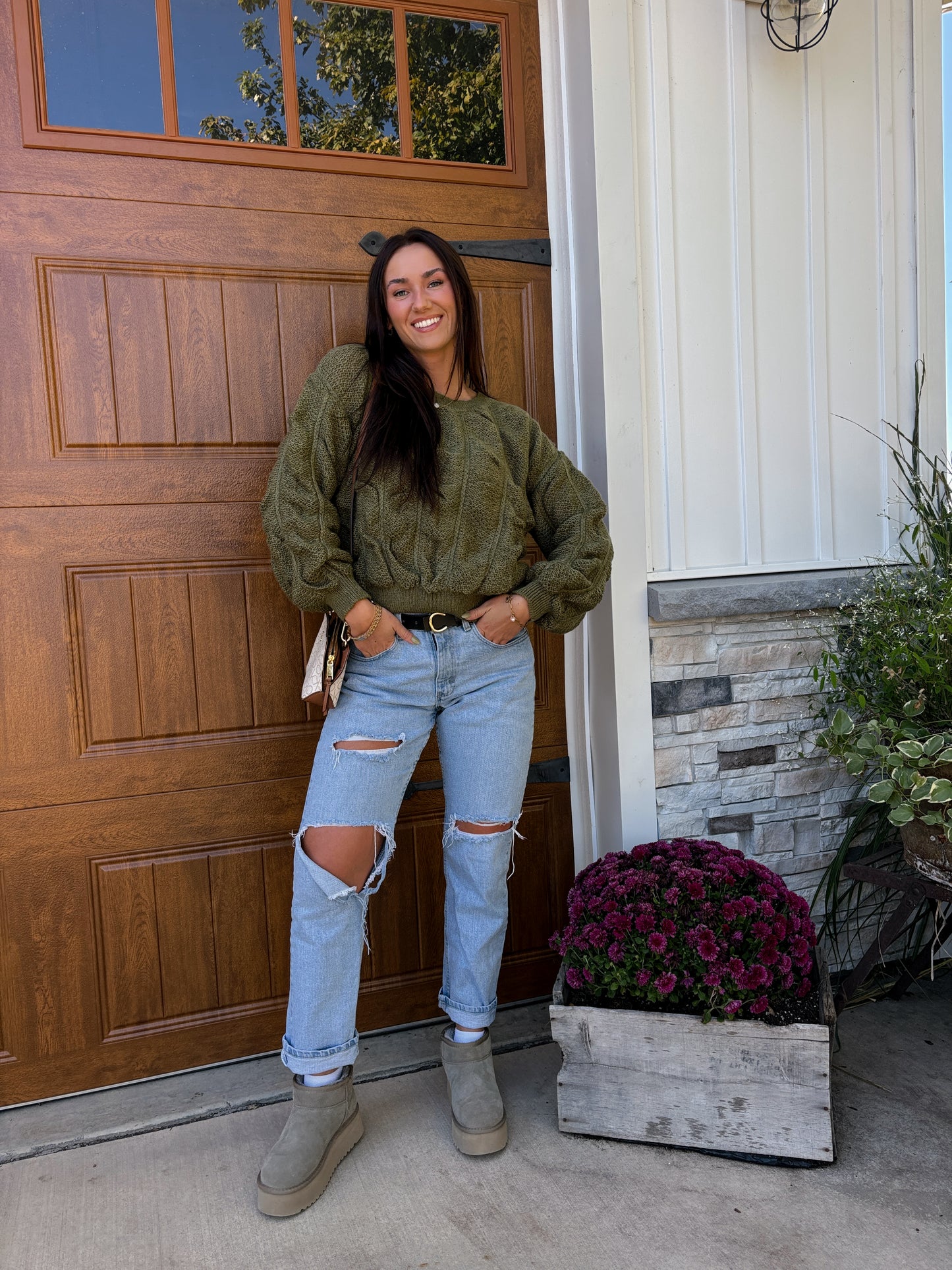 RUCHED & READY PULLOVER