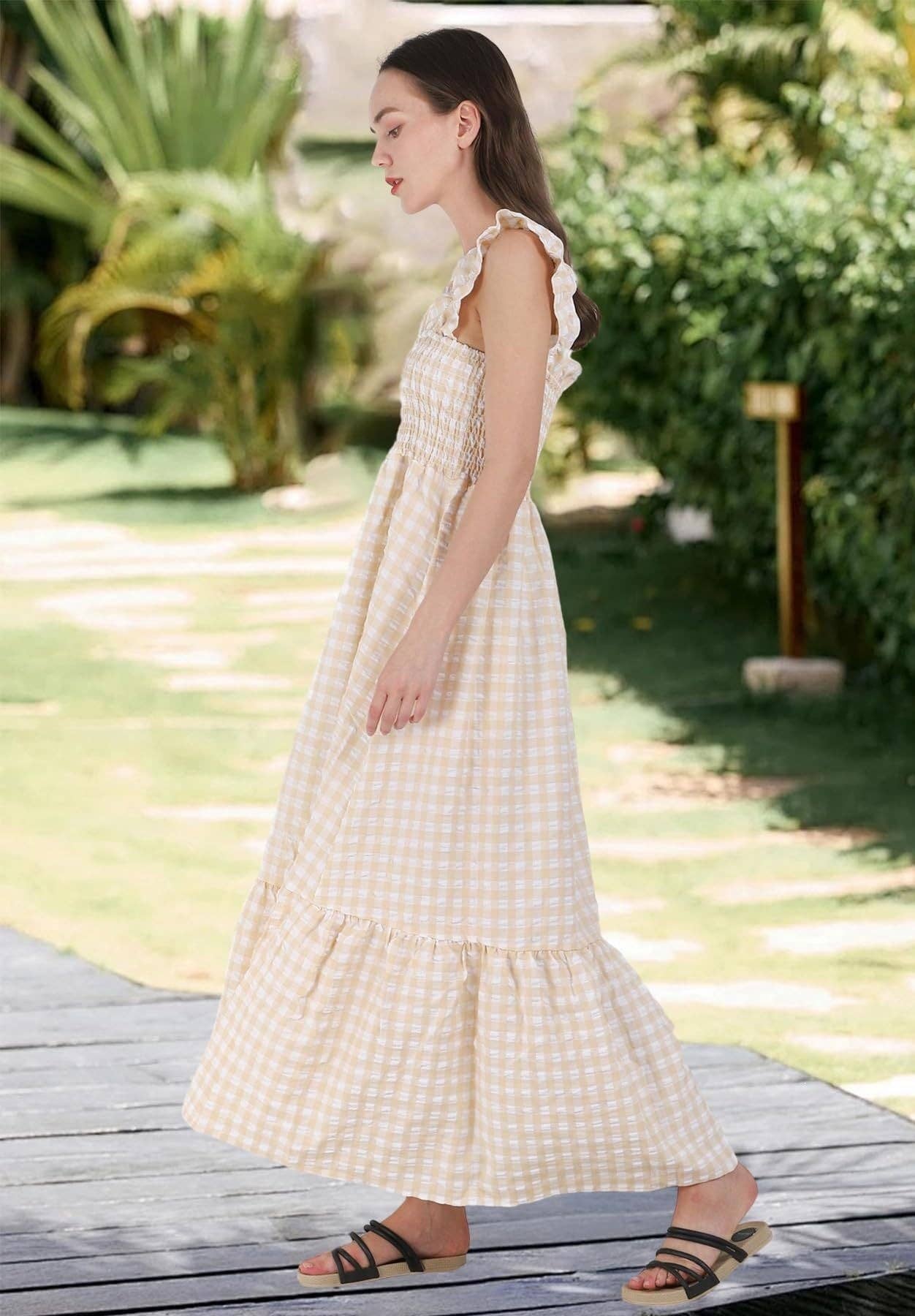 GINGHAM MAXI DRESS