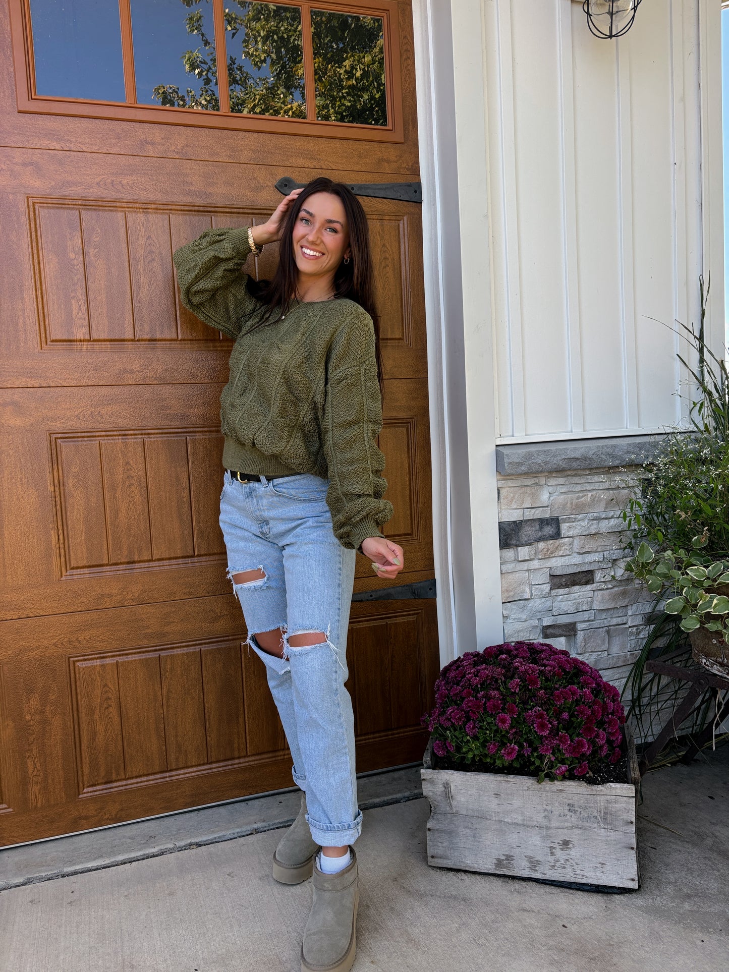 RUCHED & READY PULLOVER