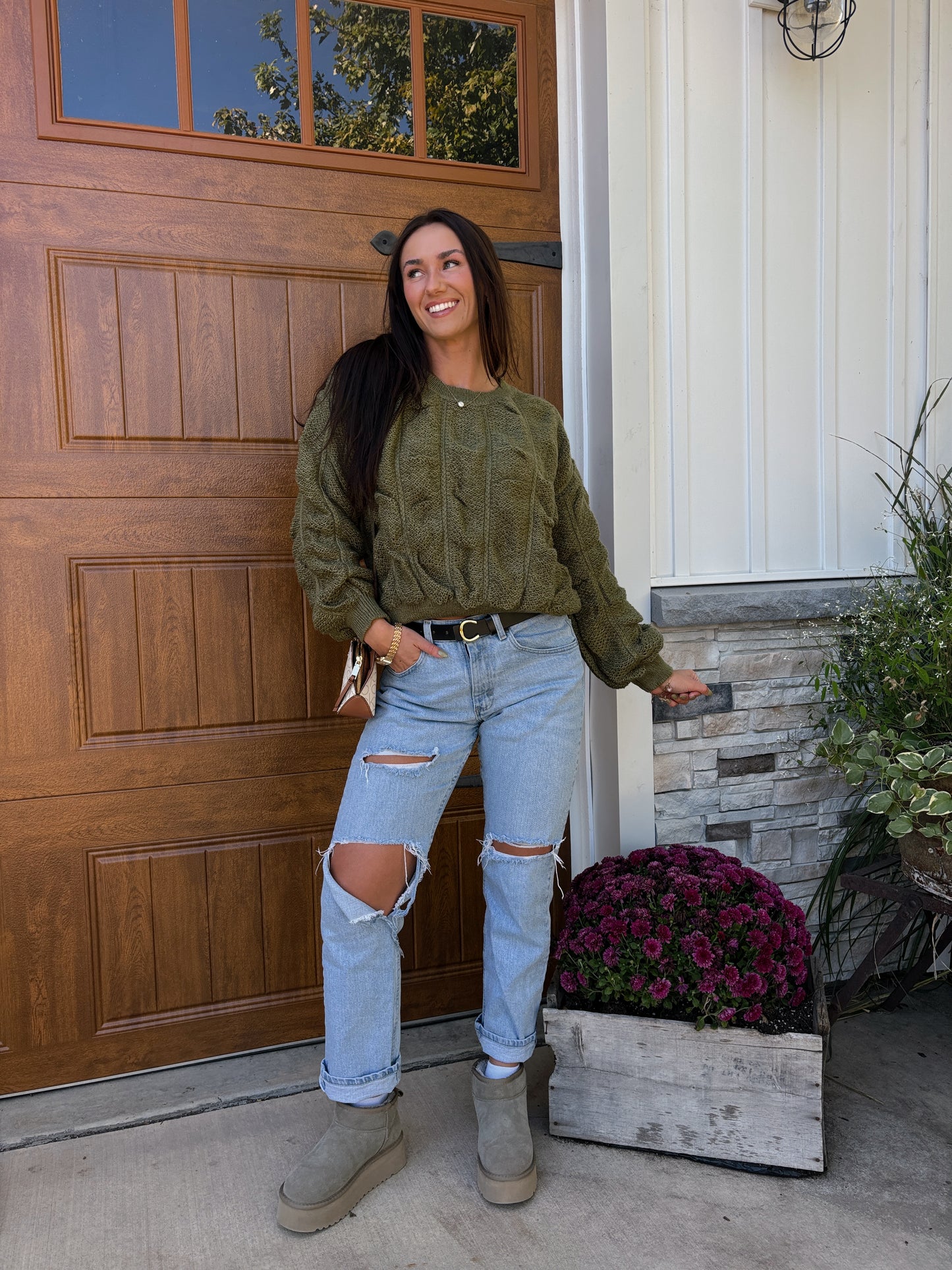 RUCHED & READY PULLOVER