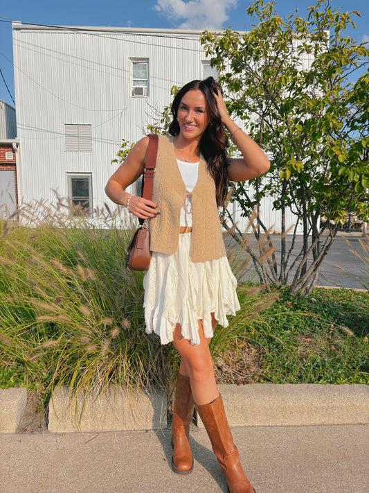 TIE ME PRETTY CARDIGAN VEST