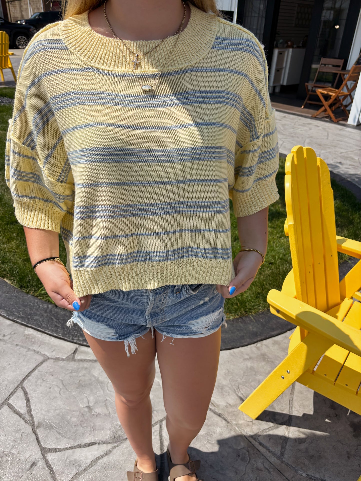 STRIPE SWEATER TEE