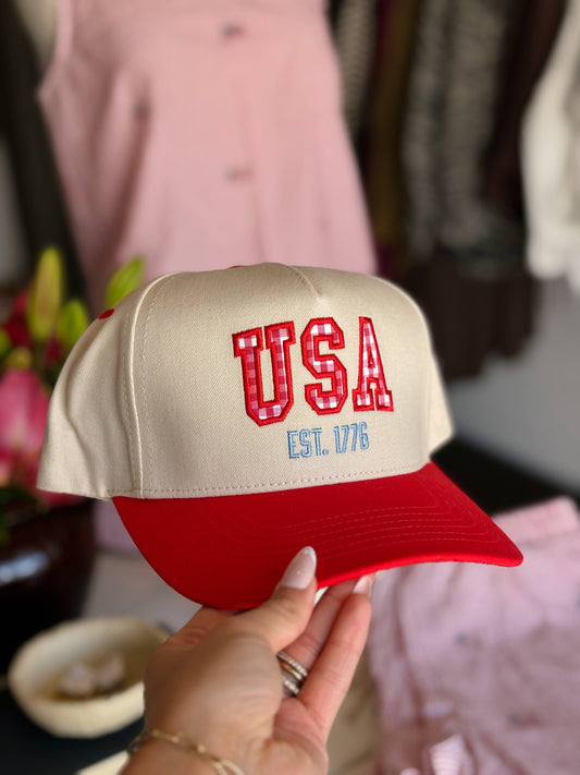 USA EST 1776 TRUCKER HAT