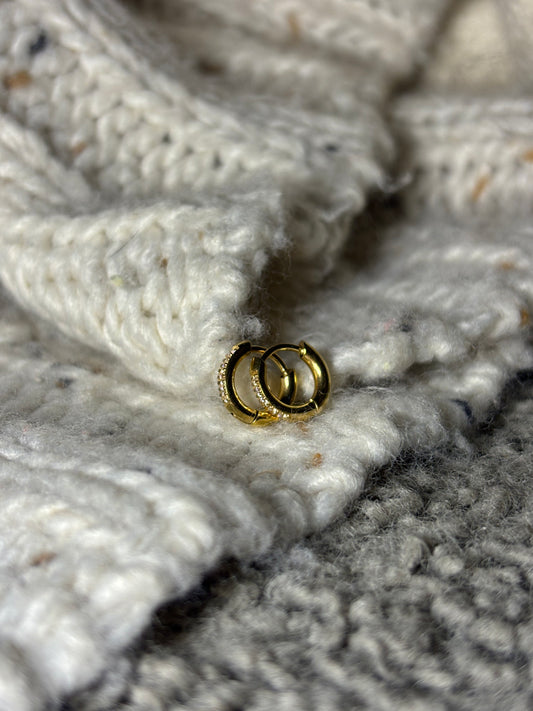 18K SHIMMER & SHINE MINI HOOPS