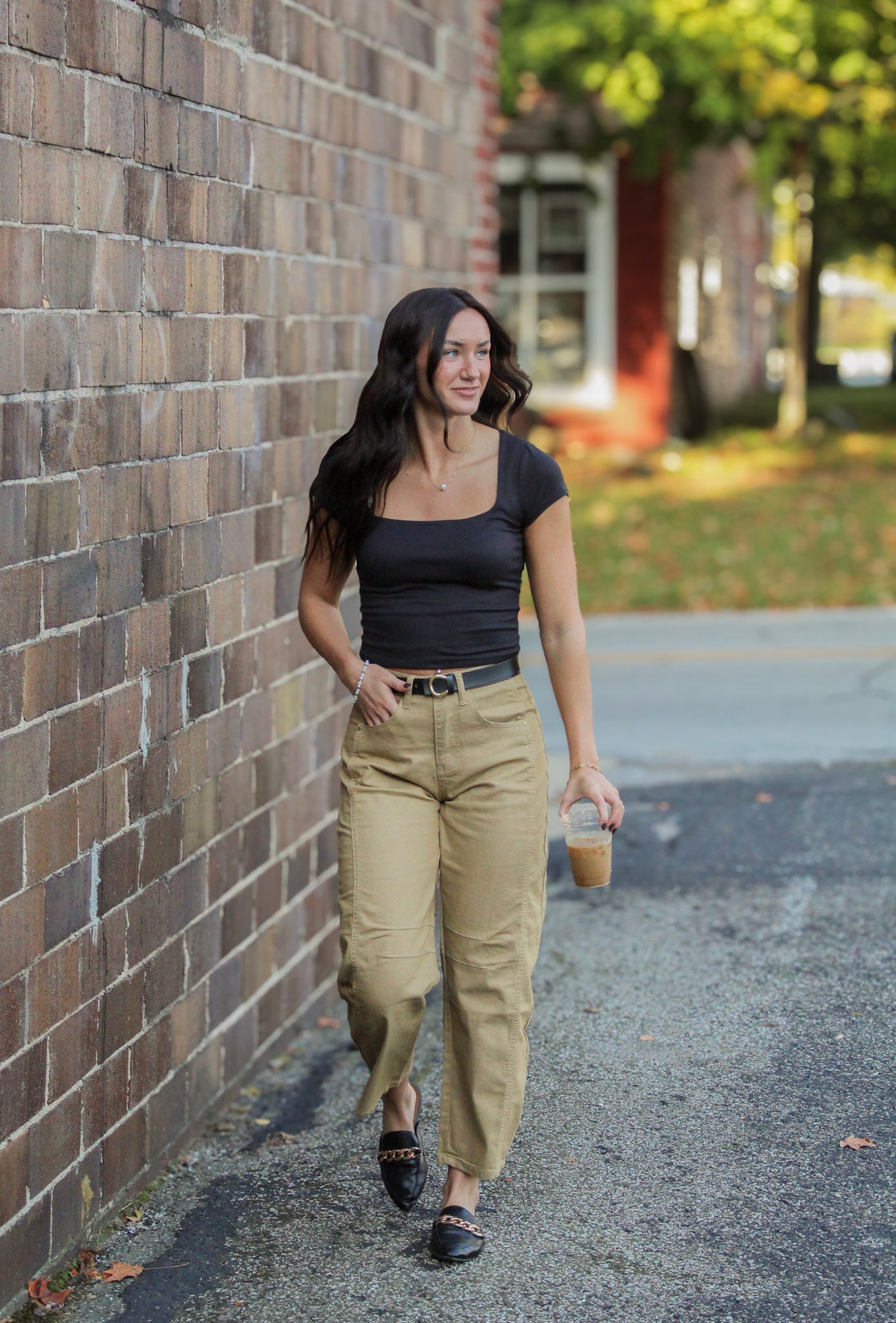 OAT TONE BARREL PANTS