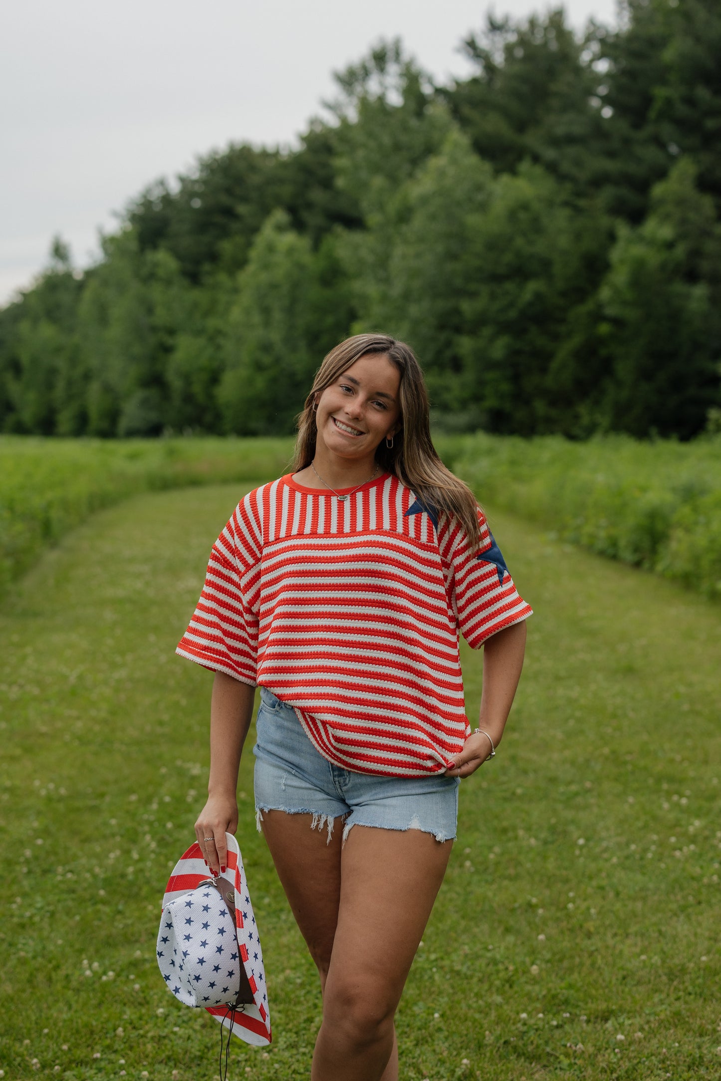 FIRE CRACKER - WAFFLE KNIT TEE