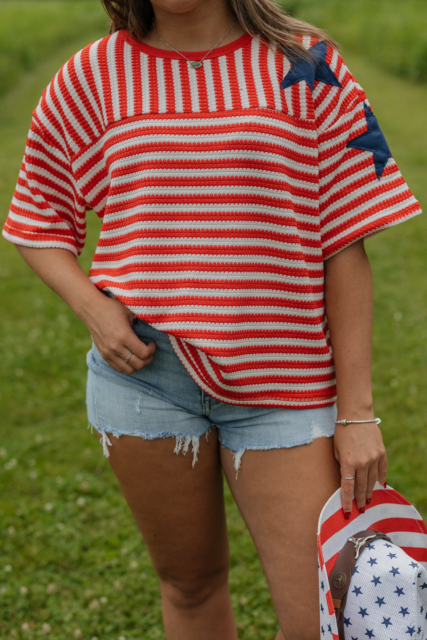 FIRE CRACKER - WAFFLE KNIT TEE
