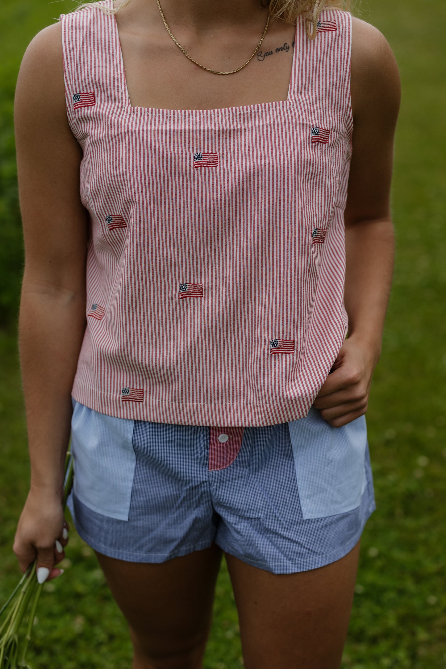RED WHITE & CUTE TANK