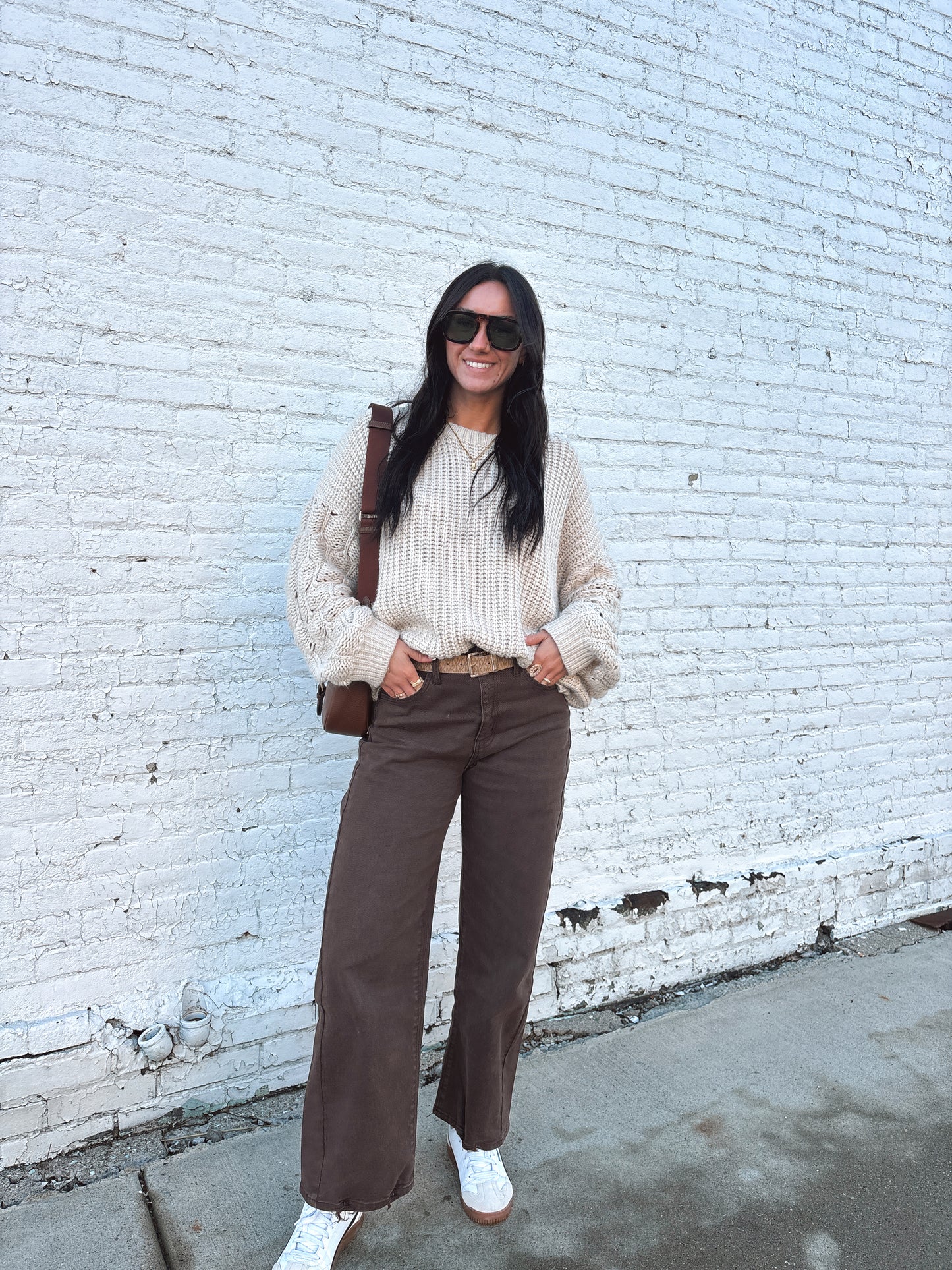 COZY COCOA BARREL JEANS