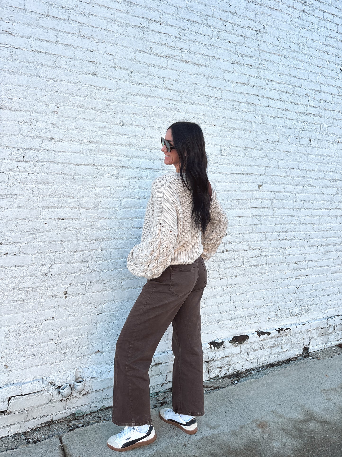 COZY COCOA BARREL JEANS