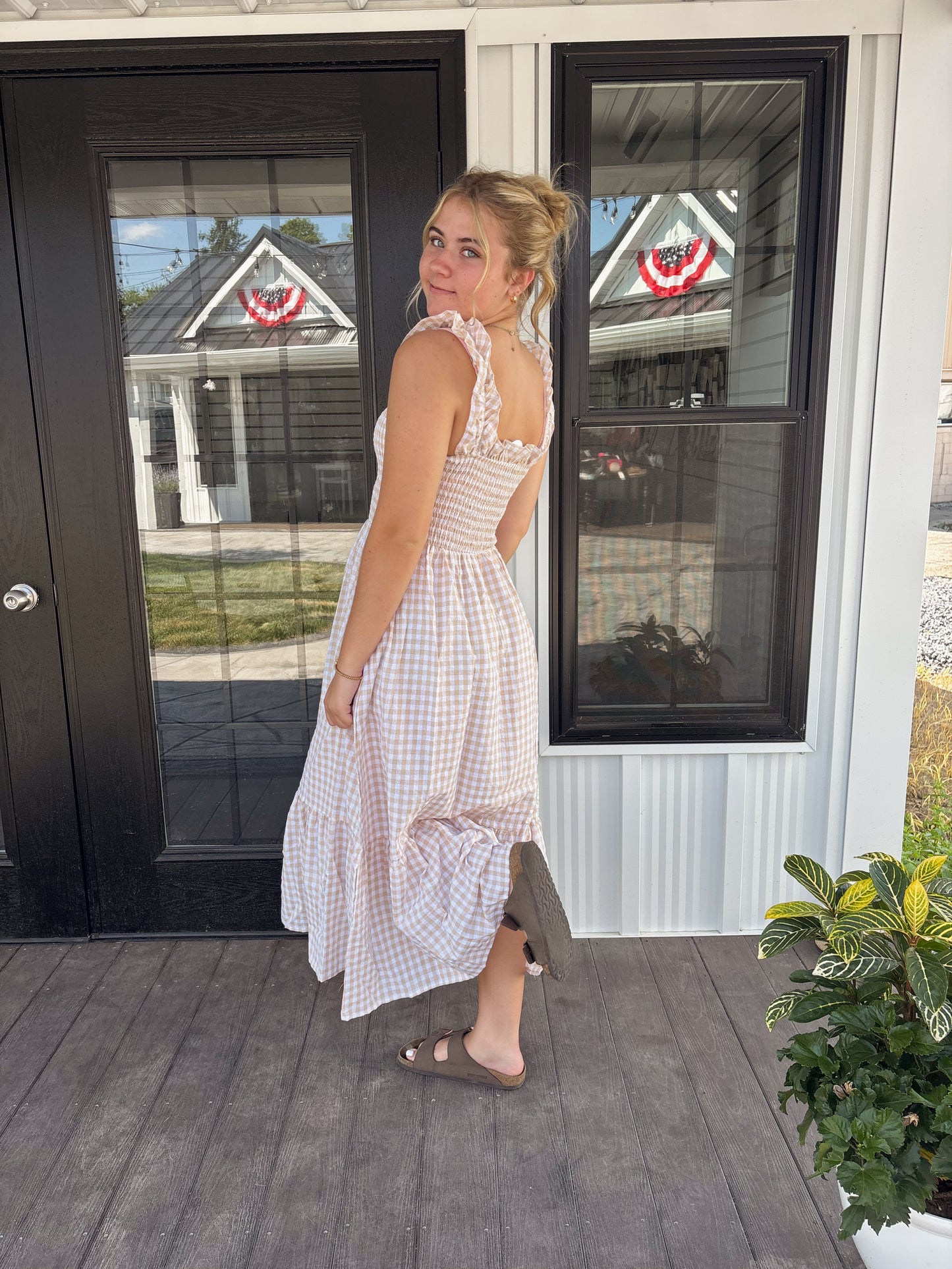 GINGHAM MAXI DRESS