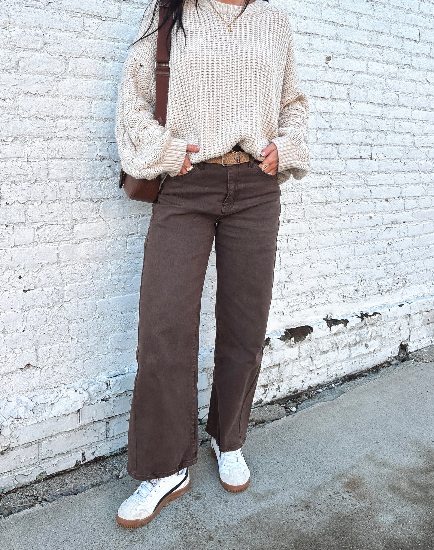COZY COCOA BARREL JEANS
