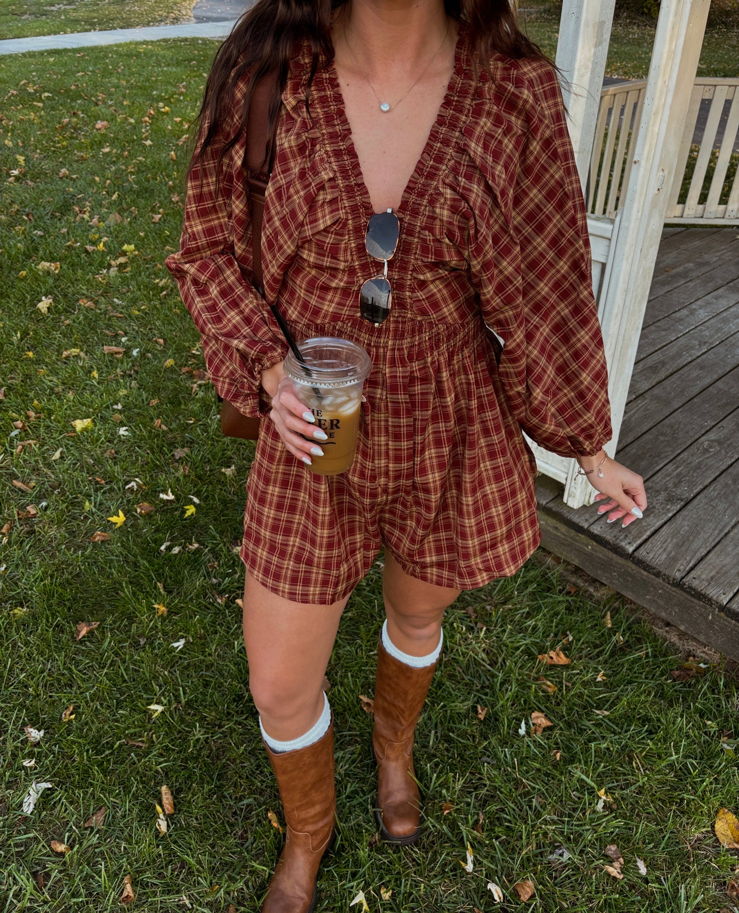 PLAID CRUSH ROMPER