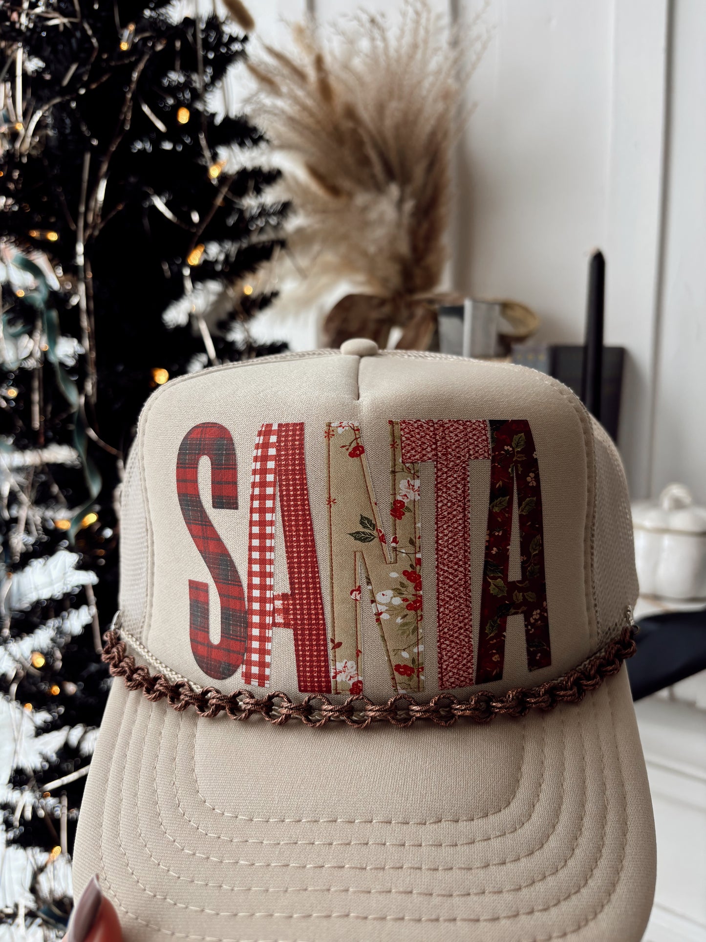 PATCHWORK SANTA TRUCKER HAT
