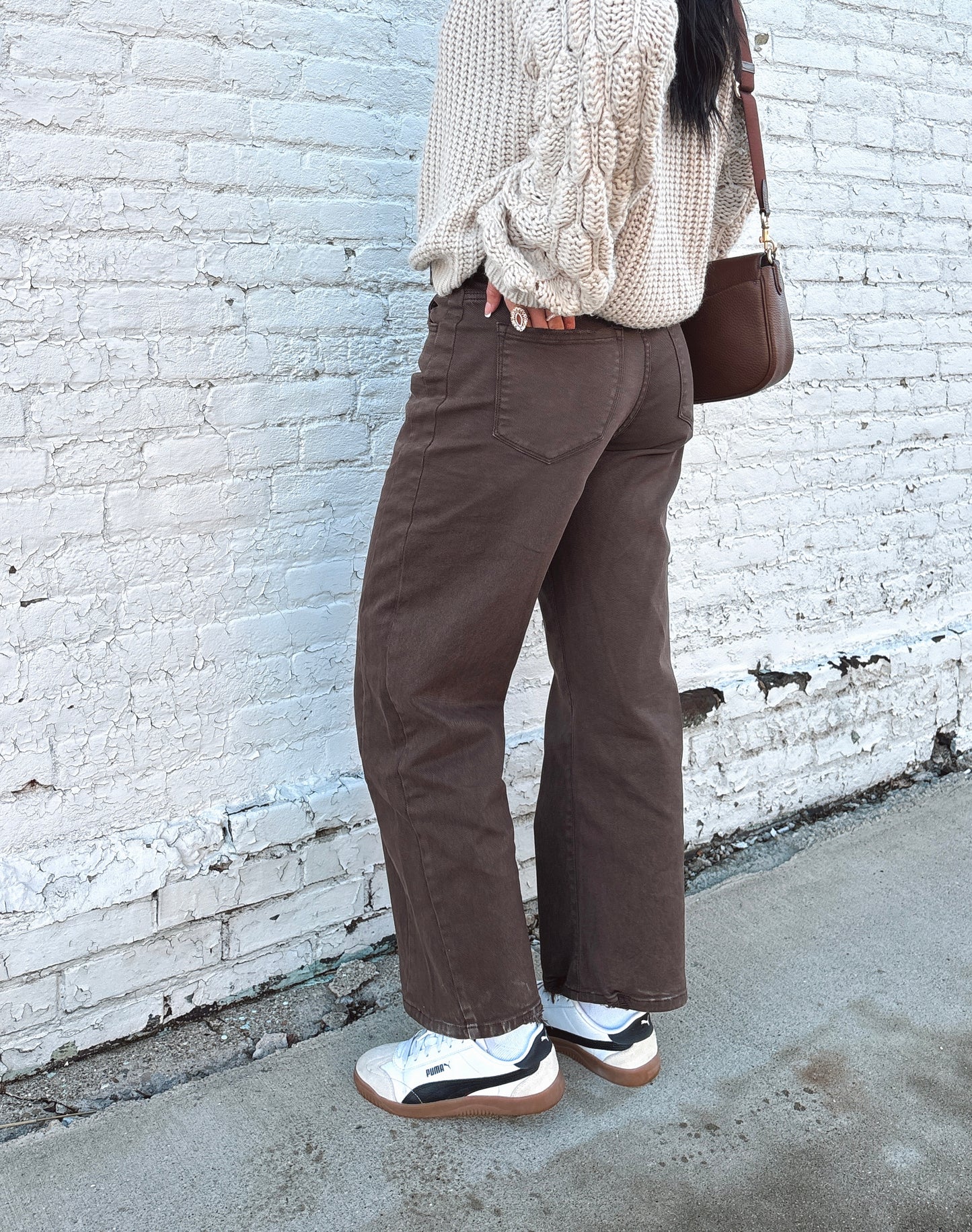 COZY COCOA BARREL JEANS