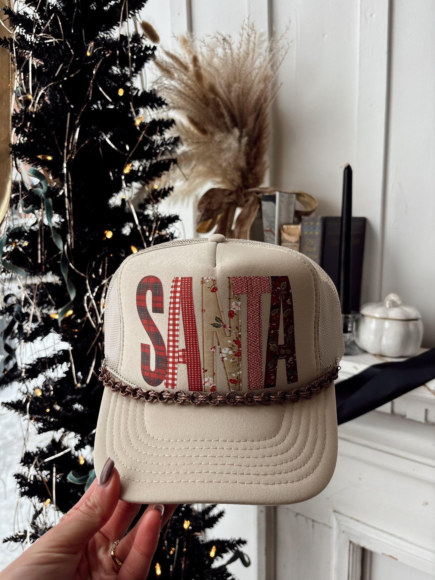PATCHWORK SANTA TRUCKER HAT