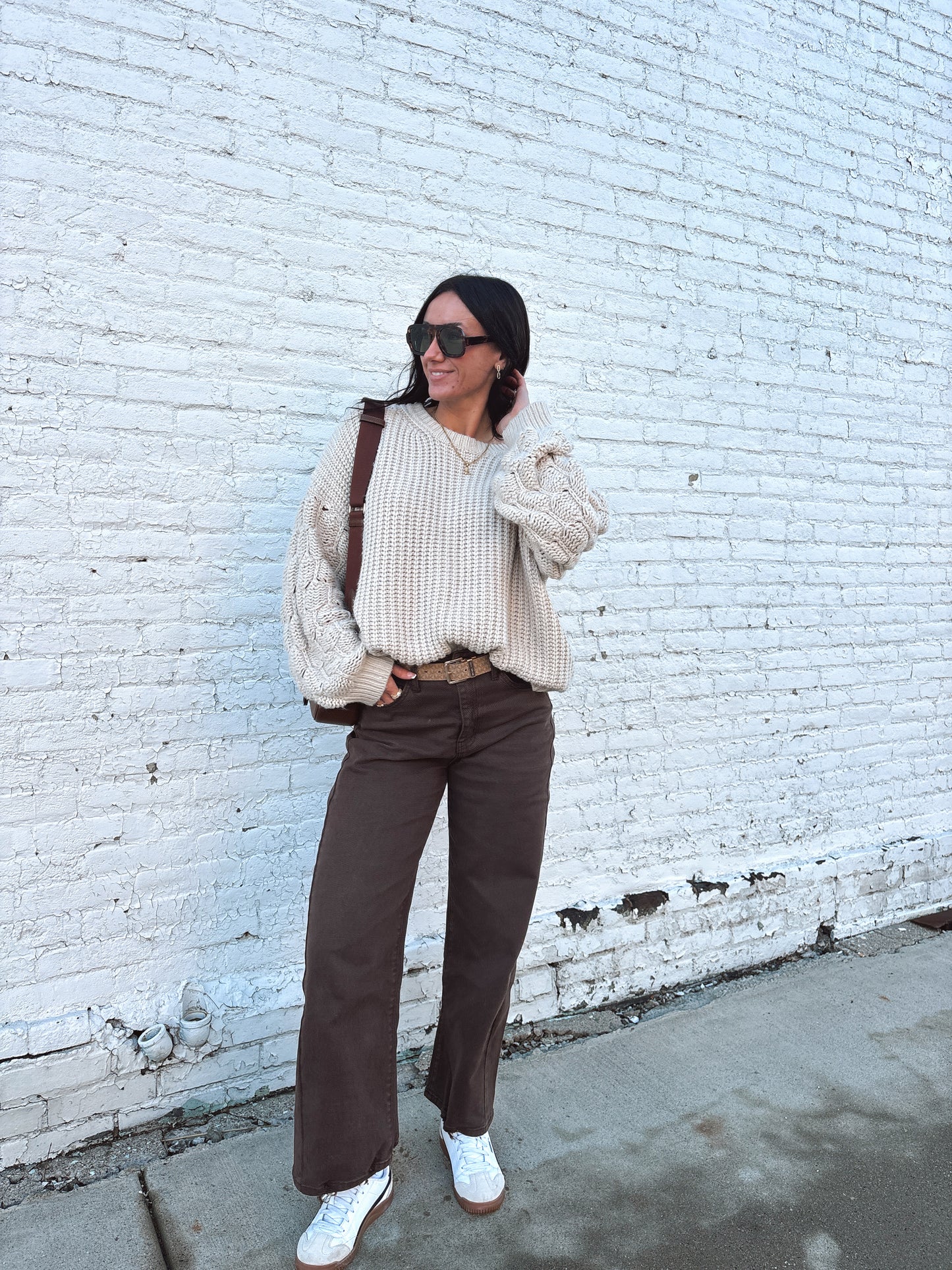 COZY COCOA BARREL JEANS