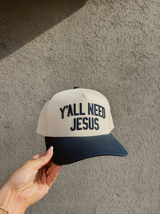 Y'ALL NEED JESUS TRUCKER HAT