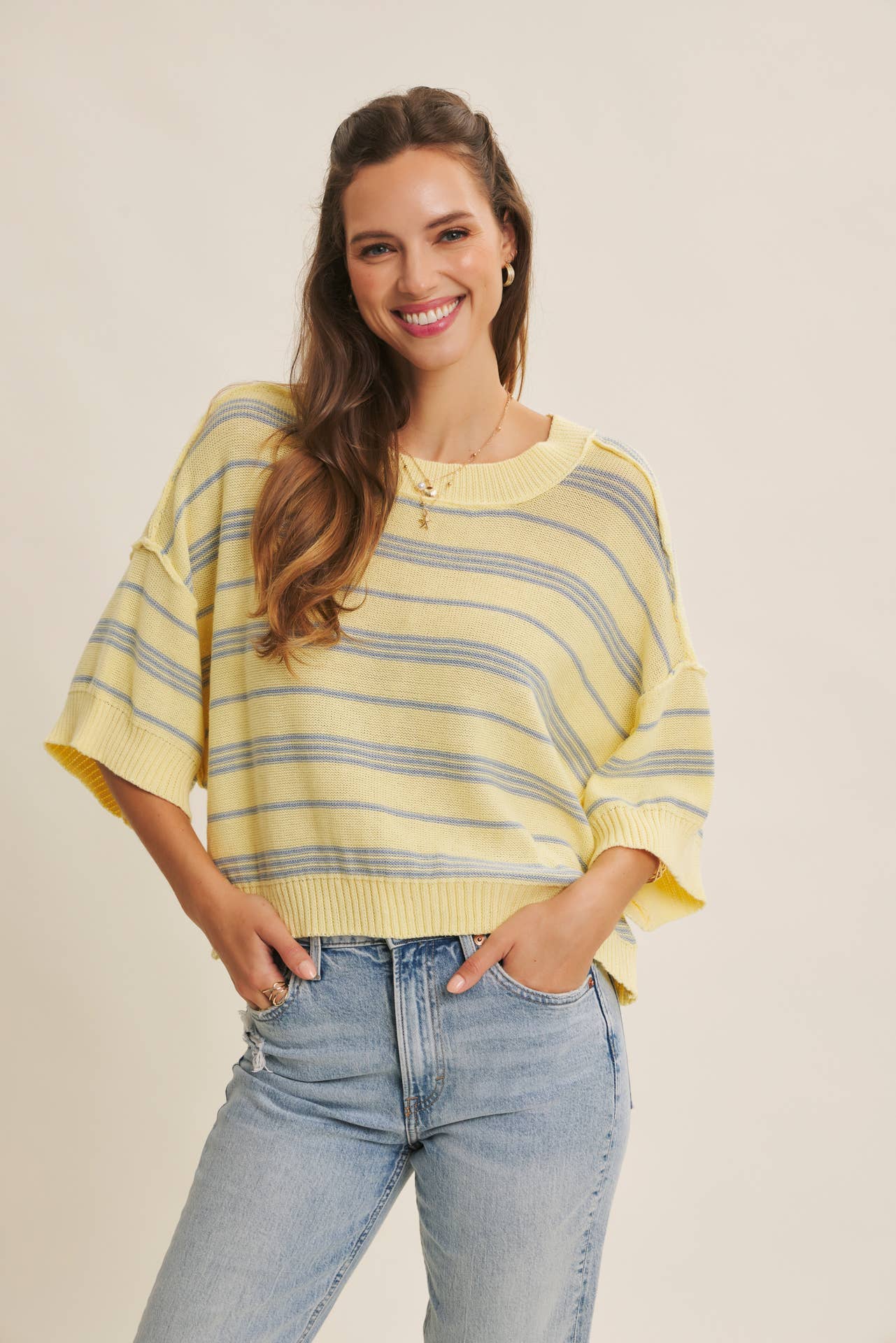STRIPE SWEATER TEE